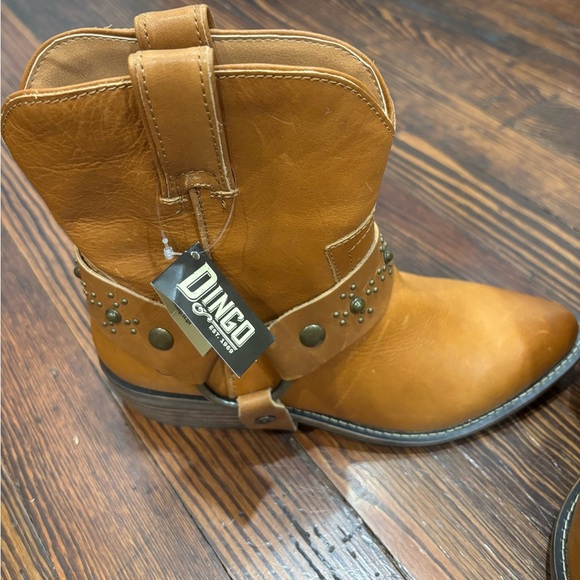 Dingo Women’s Silverada Western Camel Bootie Round Toe Sz 8m NWT - Picture 3 of 16